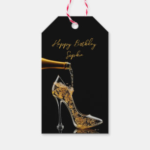 Stiletto and Sparkling Wine  Gift Tags