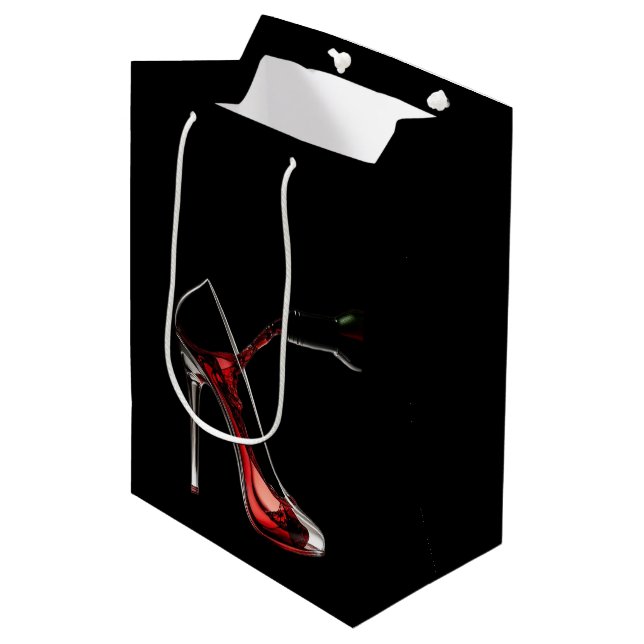 Stiletto and Wine Gift Bag (Front Angled)