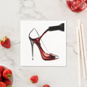 Stiletto and Wine Napkin