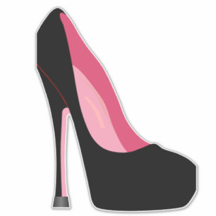 STILETTO HIGH HEEL SHOE CUSTOM CUT DECAL STICKER