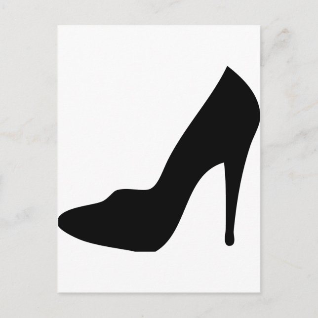 stiletto high heeled shoe icon postcard (Front)