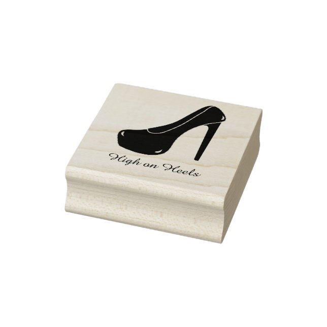 Stiletto High on Heels Personalised Text Rubber Stamp (Stamp)