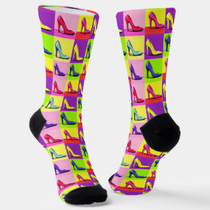 Stiletto Pumps, High Heels Pop Art Socks