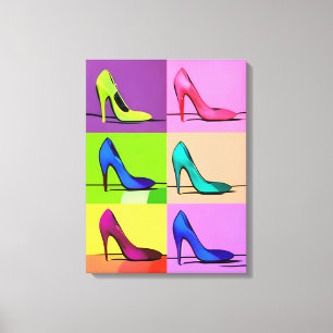 Stiletto Pumps, High Heels Poster Art Canvas Print
