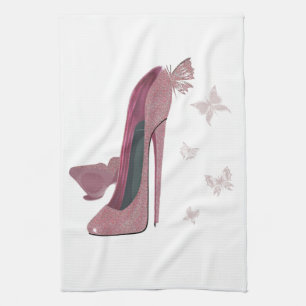 Stiletto shoe art kitchen towels