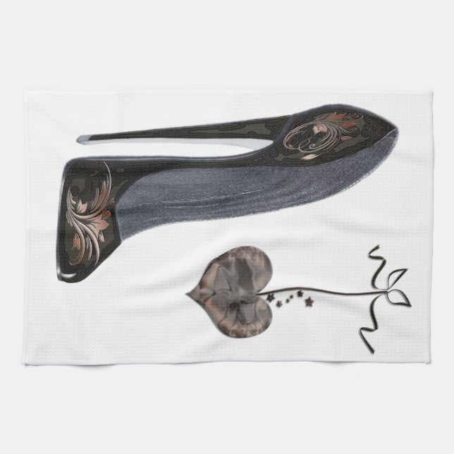 Stiletto shoe art kitchen towels (Horizontal)