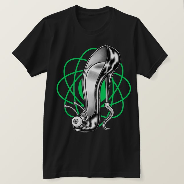 Stilettoid™/Green Atom T-Shirt (Design Front)