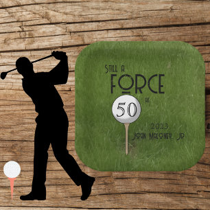 Still A Force at 50 Golf Green Custom Paper Plate