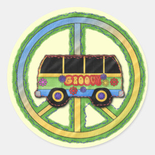 Still a Hippie After All These Years Classic Round Sticker
