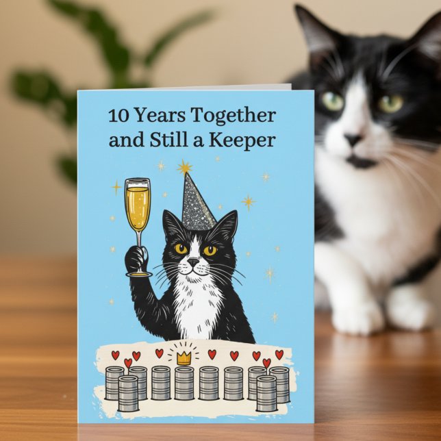 Still a Keeper Ten Tin Cans 10th Anniversary Card (Creator Uploaded)