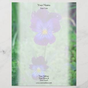 Still Alive Pansies Letterhead Template