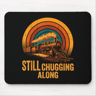 Still Chugging Along Retro Steam Train Locomotive  Mouse Pad