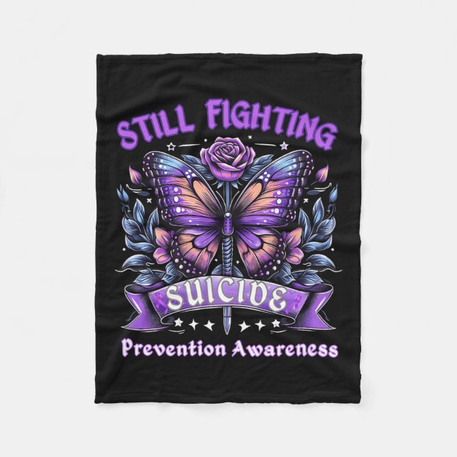 Still Fighting Suicide Prevention Awareness Butter Fleece Blanket (Front)