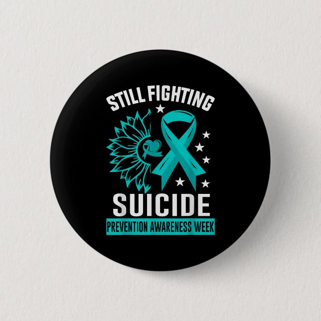 Still Fighting Suicide Prevention Awareness Purple 6 Cm Round Badge (Front)