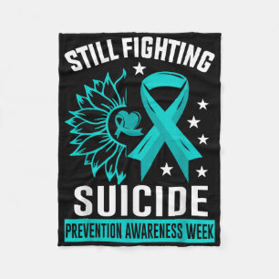 Still Fighting Suicide Prevention Awareness Purple Fleece Blanket