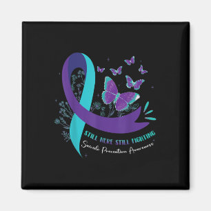 Still Here Still Fighting Suicide Prevention Purpl Magnet