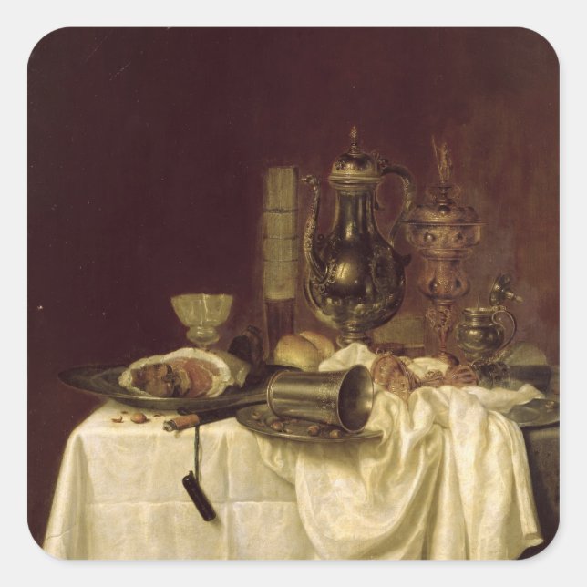 Still Life, 1638 Square Sticker (Front)