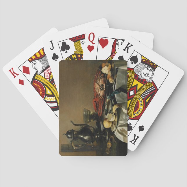 Still Life, 1643 (oil on panel) Playing Cards (Back)