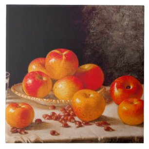 Still Life, Apples and Chestnuts Tile