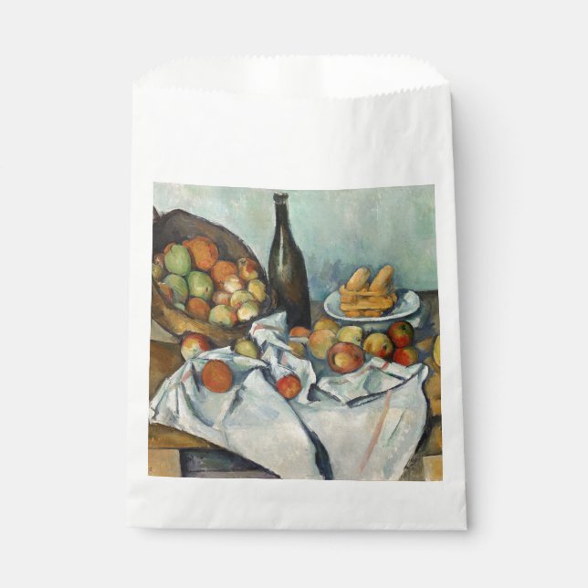 Still Life Apples Basket Cezanne Painting Art Favour Bags (Front)