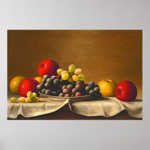 Still Life, Apples, Grapes, Barton Stone Hays Poster