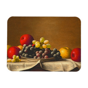 Still Life, Apples, Grapes, Fruit Magnet