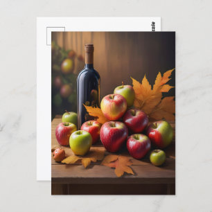 Still Life, Autumn Leaves, Postcard