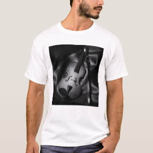 Still-life b&W image of a violin T-Shirt