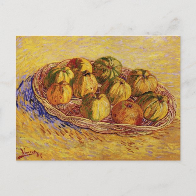 Still Life, Basket of Apples by Vincent van Gogh Postcard (Front)