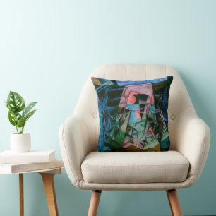 Still Life Before an Open Window by Juan Gris Cushion