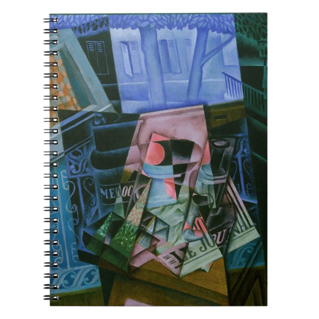 Still Life Before an Open Window by Juan Gris Notebook (Front)