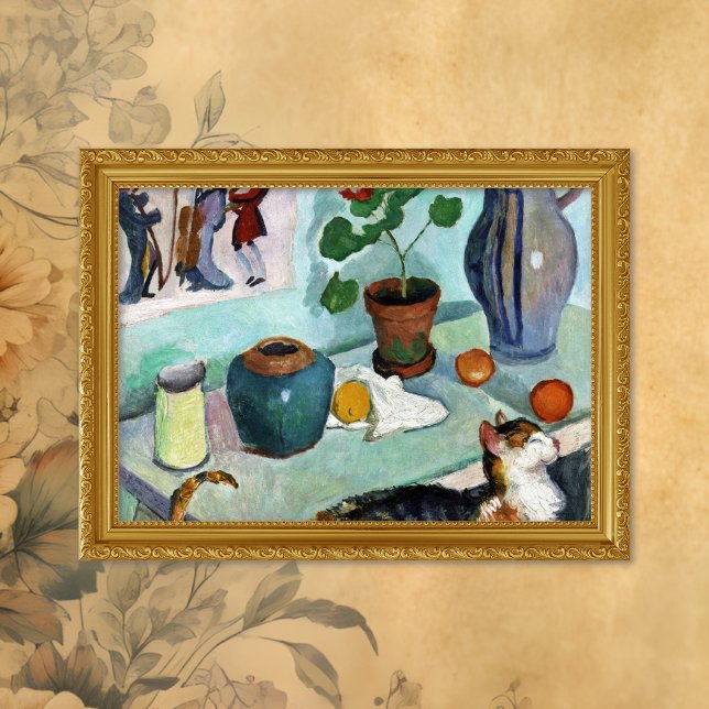 Still Life Cat August Macke Poster (Creator Uploaded)