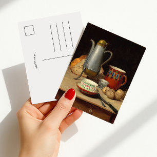 Still Life, Coffee and Potatoes Albert Anker Postcard