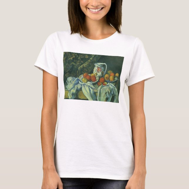 Still Life, Curtain and Pitcher by Paul Cezanne T-Shirt (Front)