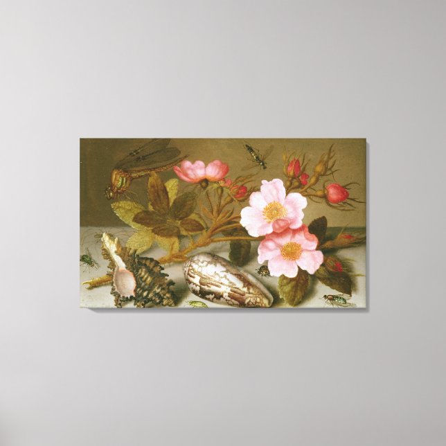 Still life depicting flowers canvas print (Front)