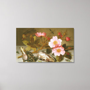 Still life depicting flowers canvas print
