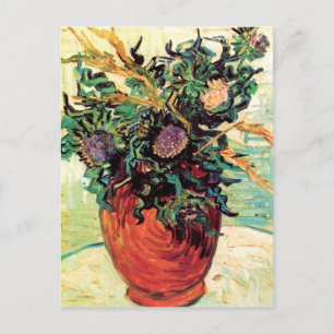 Still Life Flower and Thistles, Van Gogh Fine Art Postcard