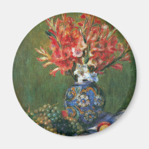 Still Life Flowers and Fruit by Pierre Renoir Magnet