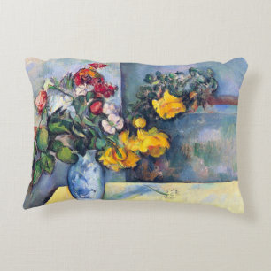 Still Life Flowers in a Vase By Paul Cezanne Decorative Cushion