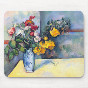Still Life Flowers in a Vase By Paul Cezanne Mouse Pad