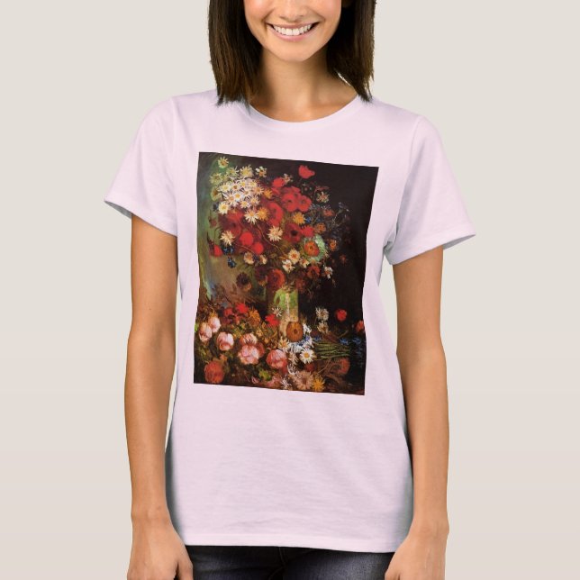 Still Life Flowers in a Vase by Vincent van Gogh T-Shirt (Front)