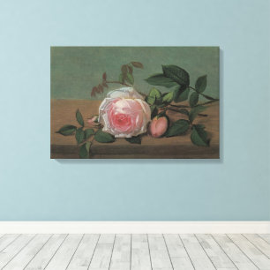 Still Life Flowers on a Ledge by Otto Ottesen Canvas Print