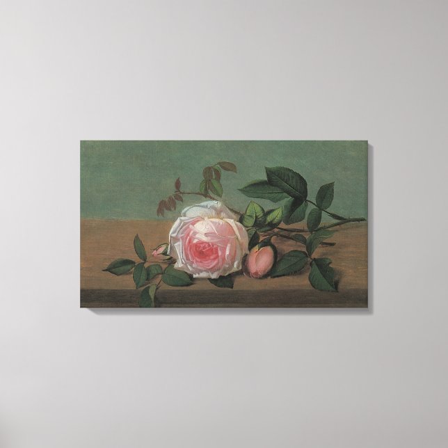 Still Life Flowers on a Ledge by Otto Ottesen Canvas Print (Front)