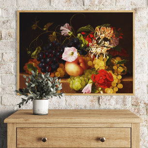 Still Life  Fruit and Flowers by Adelheid Dietrich Photo Print