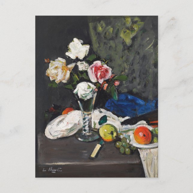 Still Life Fruit and Roses | George Leslie Hunter Postcard (Front)