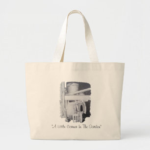 Still life garden drawing monochrome art tote bag