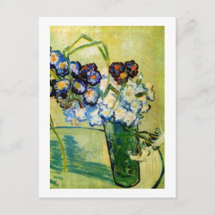 Still Life Glass Carnations Van Gogh Fine Art Postcard