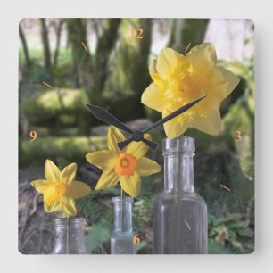 Still Life in the Woods Square Wall Clock