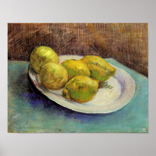 Still Life Lemons on Plate Van Gogh Fine Art Poster
