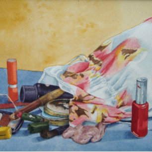 still life make up bag realist art jigsaw puzzle